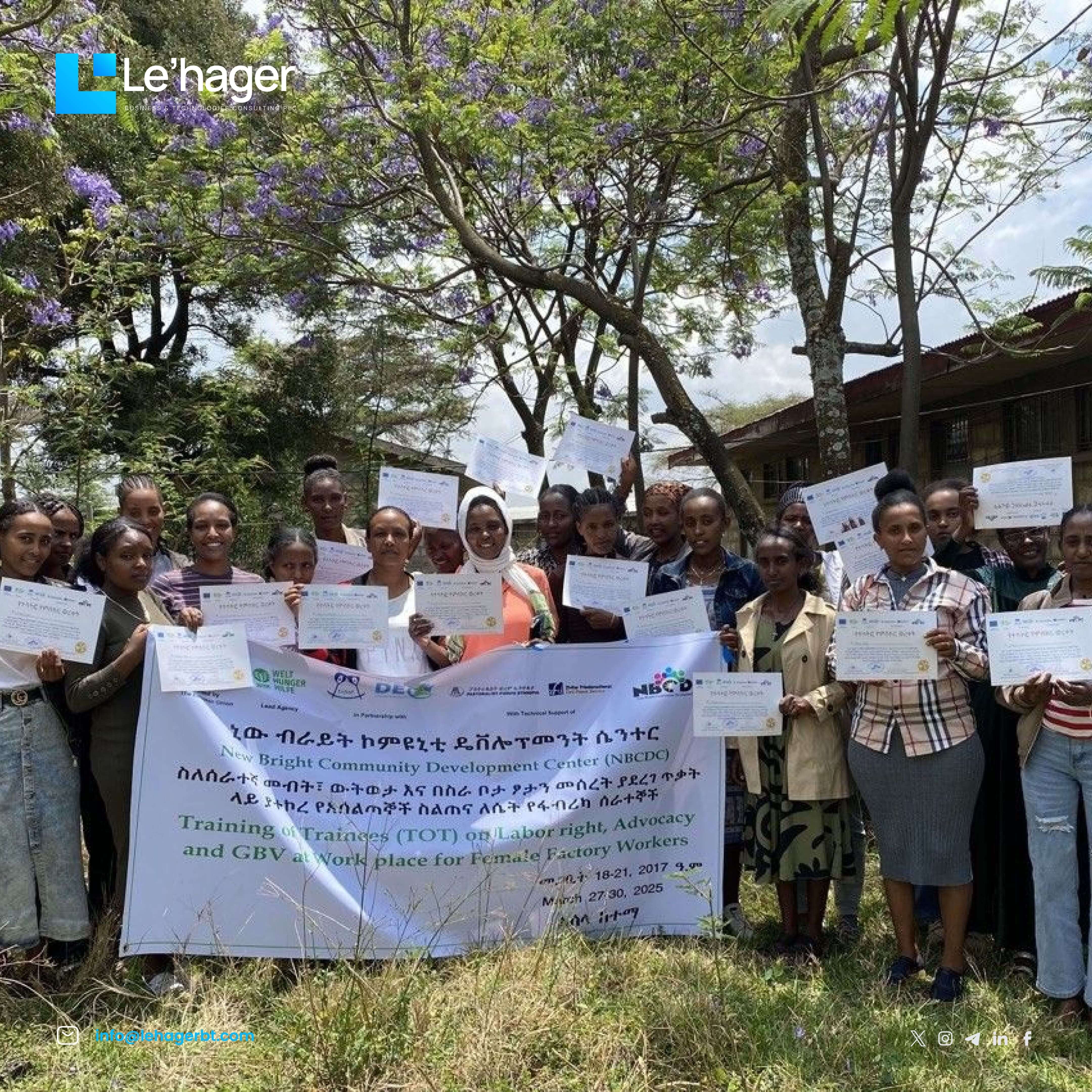 Le’Hager Consulting  deliver a four-day Training of Trainers (ToT) in Asella Town